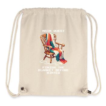 Crochet Quest: Blanket Finished | Wool handmade - Stanley/Stella Recycled Gym Bag - natural - Front