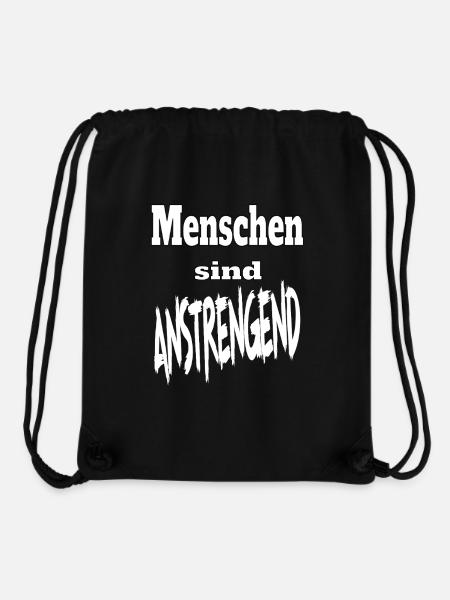 Spruch Arbeit Menschen anstrengend Lustig - Stanley/Stella recycelter Gym Bag - Schwarz