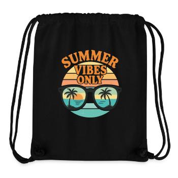 Retro Sunglasses Summer Vibes Design - Stanley/Stella Recycled Gym Bag - black - Front