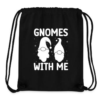 Gnome Costume Hommes Gnomes Avec Moi Gnome - Sac à cordon recyclé Stanley/Stella - noir - Devant