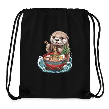 Japanese style ramen otter - Stanley/Stella Recycled Gym Bag - black - Front