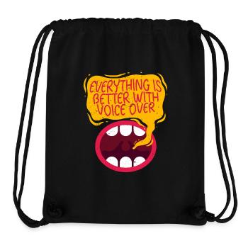 Commentateur Présentateur sportif - Sac à cordon recyclé Stanley/Stella - noir - Devant