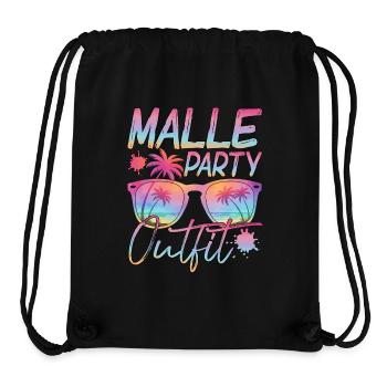 Malle Party Crew Groupes Motif Mallorca Party - Sac à cordon recyclé Stanley/Stella - noir - Devant