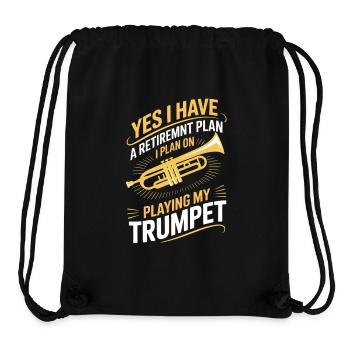 Lustiger Ruhestand Trompeten Spruch - Stanley/Stella recycelter Gym Bag - Schwarz - Vorne