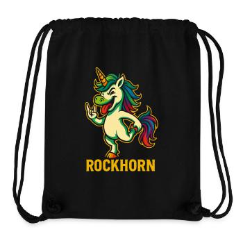 Rockhorn Einhorn Spruch Design - Stanley/Stella recycelter Gym Bag - Schwarz - Vorne