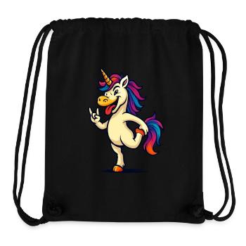 Unicorn Rockhorn Sayings Fun Design - Stanley/Stella Recycled Gym Bag - black - Front