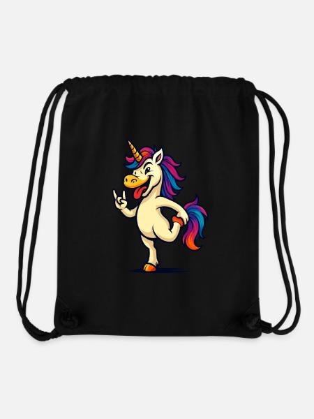 Einhorn Rockhorn Sprüche Fun Design - Stanley/Stella recycelter Gym Bag - Schwarz