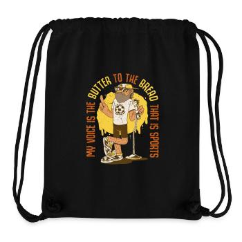Commentateur Présentateur sportif - Sac à cordon recyclé Stanley/Stella - noir - Devant