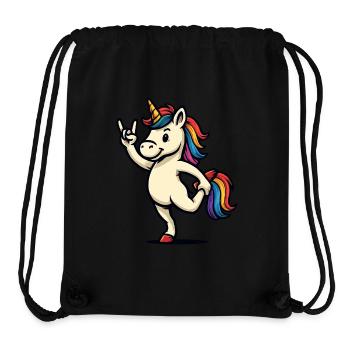 Einhorn Rockhorn Sprüche Fun Design - Stanley/Stella recycelter Gym Bag - Schwarz - Vorne