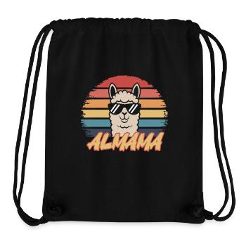 Retro Alpaka Shirt – ALMAMA Design - Stanley/Stella recycelter Gym Bag - Schwarz - Vorne