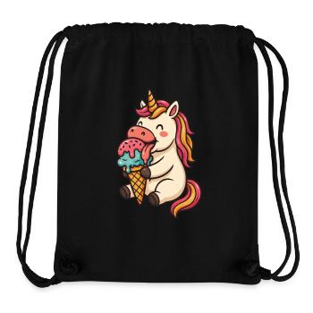 Einhorn Eis Unicorn Geschenk Design - Stanley/Stella recycelter Gym Bag - Schwarz - Vorne