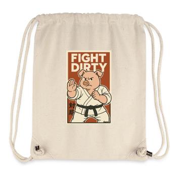 Karate Kampfschwein – Kämpfe schmutzig - Stanley/Stella recycelter Gym Bag - Naturweiß - Vorne