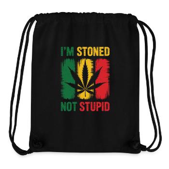 Im stoned not stupid - Stanley/Stella recycelter Gym Bag - Schwarz - Vorne