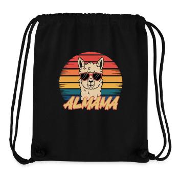 Retro Alpaka Shirt – ALMAMA Design - Stanley/Stella recycelter Gym Bag - Schwarz - Vorne