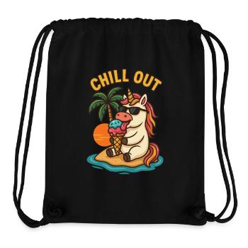 Einhorn Urlaub Insel Eis Ferien Geschenk - Stanley/Stella recycelter Gym Bag - Schwarz - Vorne
