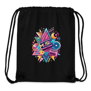 90s Music Shirt – Retro Mixtape Design - Stanley/Stella Recycled Gym Bag - black - Front