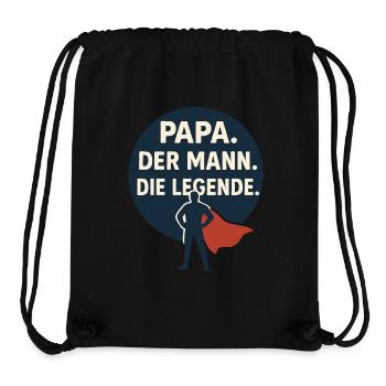 Papa Vatertag Mann Legende Geschenk - Stanley/Stella recycelter Gym Bag - Schwarz - Vorne