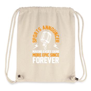 Funny Sports Announcer - Stanley/Stella Recycled Gym Bag - natural - Front