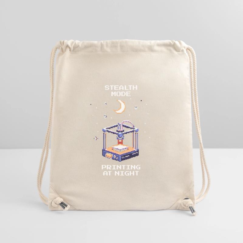 Mode furtif : impression de nuit | Lit d’impression 3D Sac à cordon recyclé Stanley/Stella