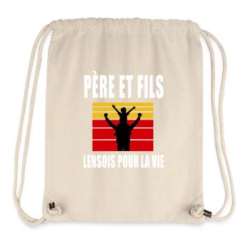 père et fils papa supporter lensois lens - Sac à cordon recyclé Stanley/Stella - blanc naturel - Devant