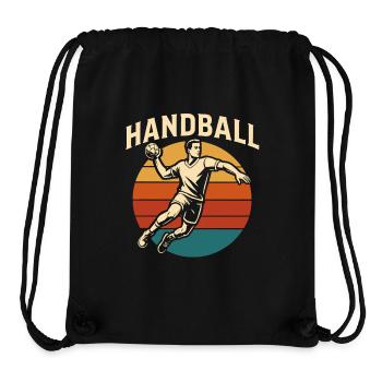 Retro Handball Design Vintage Style - Stanley/Stella Recycled Gym Bag - black - Front