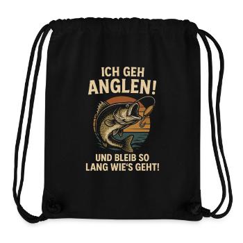 Idée cadeau de pêche Dictons de pêcheur - Sac à cordon recyclé Stanley/Stella - noir - Devant