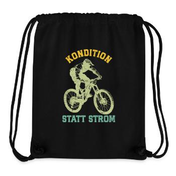 Radler KONDITION STATT STROM Radeln Lustiges - Stanley/Stella recycelter Gym Bag - Schwarz - Vorne