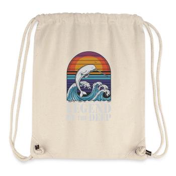 Legend Of The Deep Narwal Illustration Mit - Stanley/Stella recycelter Gym Bag - Naturweiß - Vorne