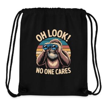 Sarcastic Bigfoot - Nobody Cares - Stanley/Stella Recycled Gym Bag - black - Front