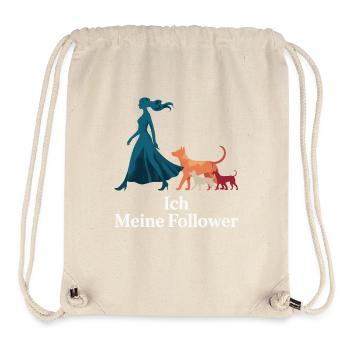 Ich & meine Follower – Hundehumor Design - Stanley/Stella recycelter Gym Bag - Naturweiß - Vorne