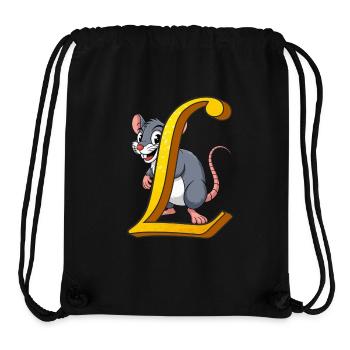 BUCHSTABE L - Stanley/Stella recycelter Gym Bag - Schwarz - Vorne