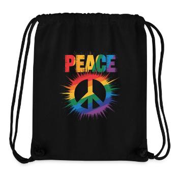 Peace Regenbogen Queer LGBTQ+ Pride Day - Stanley/Stella recycelter Gym Bag - Schwarz - Vorne
