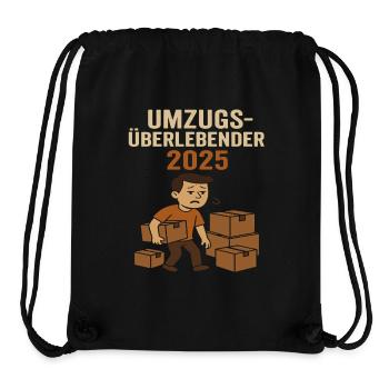 Umzüge Helfer Überlebender 2025 Wohnung - Stanley/Stella recycelter Gym Bag - Schwarz - Vorne