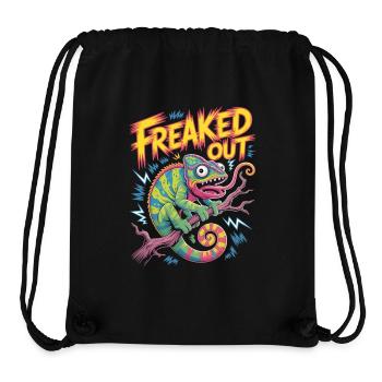 Freaked Out Chamäleon Shirt - Stanley/Stella recycelter Gym Bag - Schwarz - Vorne