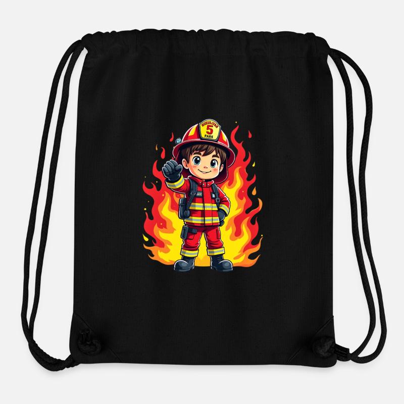 kleiner Feuerwehrmann - Stanley/Stella recycelter Gym Bag - Schwarz