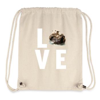 Loutre de mer - Sac à cordon recyclé Stanley/Stella - blanc naturel - Devant
