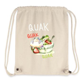Frosch Frösche Quak Dessert Nachtisch Kinder - Stanley/Stella recycelter Gym Bag - Naturweiß - Vorne