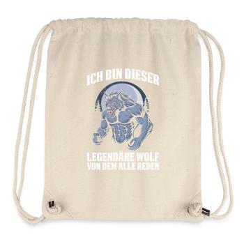 Alpha Wolf BIN DER LEGENDÄRE WOLF Lustiges - Stanley/Stella recycelter Gym Bag - Naturweiß - Vorne