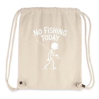 Pas de pêche aujourd’hui Pêcheur drôle Mème - Sac à cordon recyclé Stanley/Stella - blanc naturel - Devant