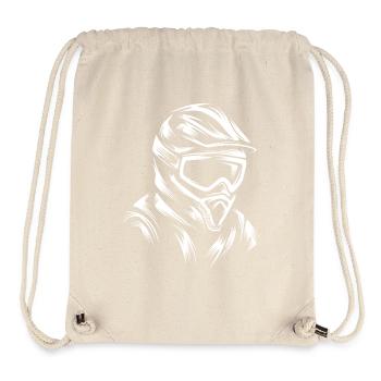 Moto x Biker Symbol - Logo Motocross Illustration - Stanley/Stella Recycled Gym Bag - natural - Front