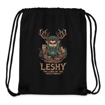 Leshy Wilder Waldgeist Slawisches Design - Stanley/Stella recycelter Gym Bag - Schwarz - Vorne