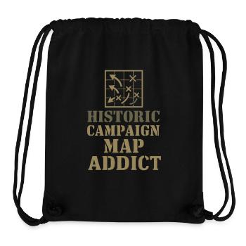 Historien militaire Recherche Guerre - Sac à cordon recyclé Stanley/Stella - noir - Devant