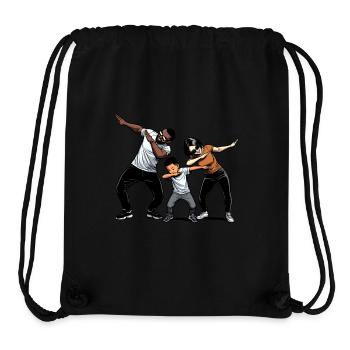Funny Dabbing Family Cartoon - Stanley/Stella Recycled Gym Bag - black - Front