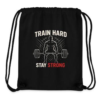 Entraînement dur Fitness Motivation Design - Sac à cordon recyclé Stanley/Stella - noir - Devant