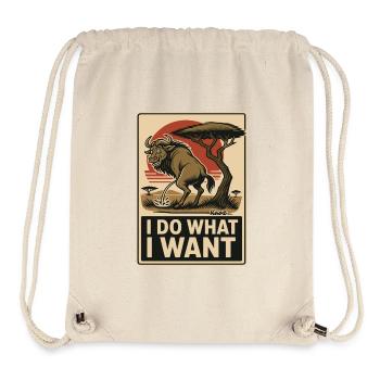 Wildebeest does what it wants – mark territory - Stanley/Stella Recycled Gym Bag - natural - Front