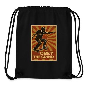Skater Poster Retro – Gehorche dem Grind - Stanley/Stella recycelter Gym Bag - Schwarz - Vorne