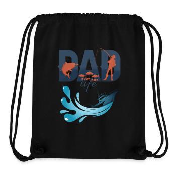 Dad Life Fishing Tee Perfect for Fisherman Dads - Stanley/Stella Recycled Gym Bag - black - Front
