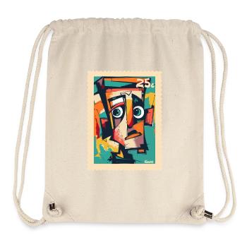 Cubist Head – Postage Stamp of Confusion - Stanley/Stella Recycled Gym Bag - natural - Front