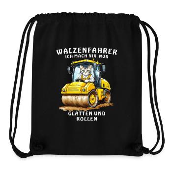 WALZENFAHRER GLÄTTEN UND ROLLEN - Stanley/Stella recycelter Gym Bag - Schwarz - Vorne