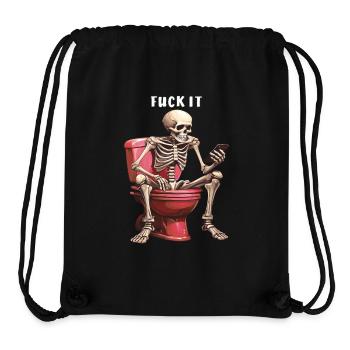 SKELETON TOILET FUCK IT - Stanley/Stella Recycled Gym Bag - black - Front